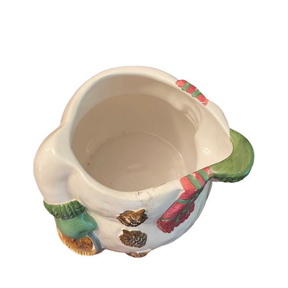 Vintage Bico Snowman Cookie Jar 10.5" Holding Cookies With Mittens, Toby & Scarf - Picture 7 of 10